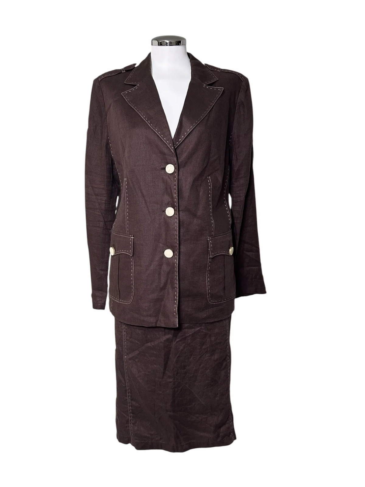 Completo Vintage Delia Ferrari in Lino – Anni '80/'90