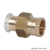 "Geberit Mapress Rotguss Verschraubung Ig, Flachdichtend, 15Mmx 1/2\""