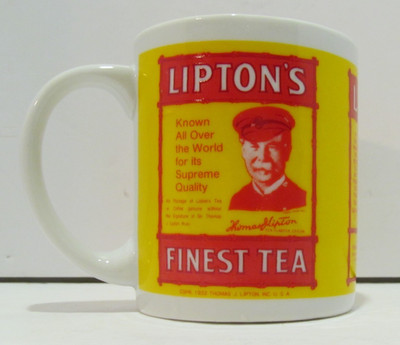 Vintage The Tin Company THOMAS J LIPTON'S FINEST TEA Coffee Tea Cup Mug