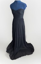 J. Crew Jcrew Black Mesh BLD Wedding Bridesmaid Prom Goth Glam Maxi Dress Size 2