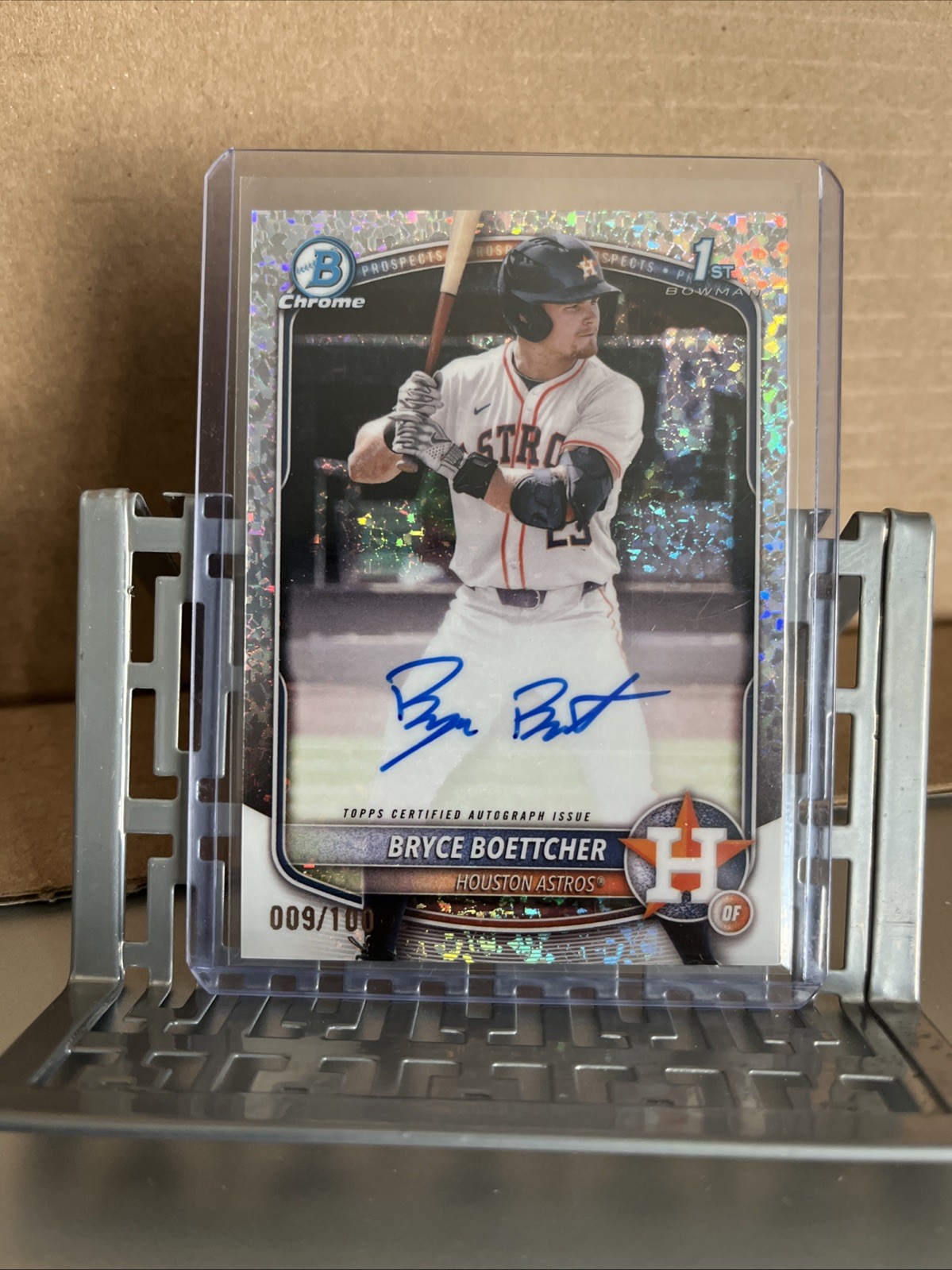 2025 BOWMAN CHROME 1ST BOWMAN BRYCE BOETTCHER MINI DIAMOND AUTO #D 009/100