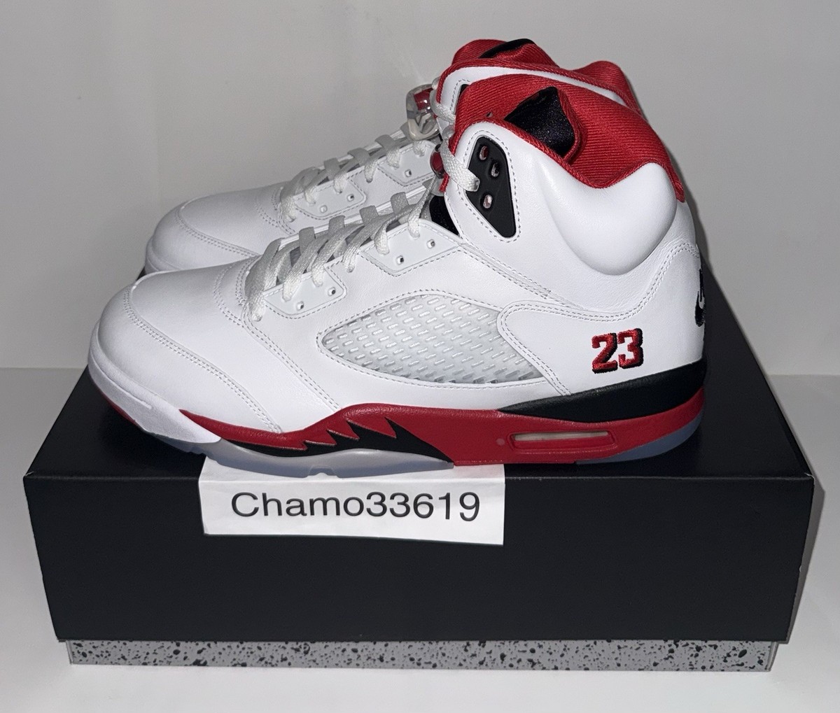 Nike Air Jordan 5 Retro Fire Red Black Tongue (2025) - All Sizes