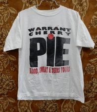 Warrant Cherry Pie Shirt Blood Sweat & Beers Tours M