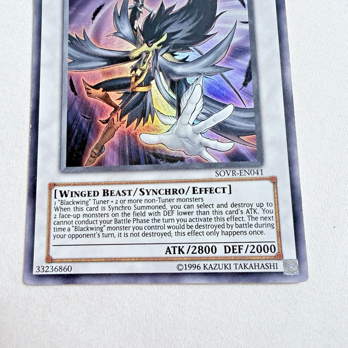 Yu-Gi-Oh! Blackwing Silverwind the Ascendant SOVR-EN041 Ultra Rare
