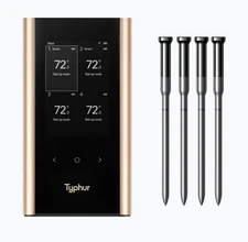 Typhur Sync Gold Quad Wireless WiFi Meat Thermometer, 4 Slim Probes, 6 Sensors