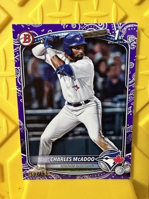 2025 1st Bowman (RC) Charles McAdoo 062/199 Purple Parallel Toronto Blue Jays