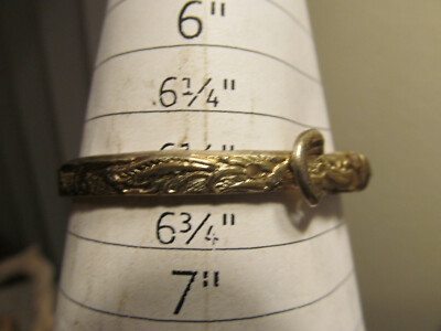 Vintage Sterling Silver 925 Buckle Belt Bangle Patterned Bracelet