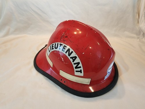 Vtg Fireman's Helmet - Cairns & Brother ~ Red Lieutenant - Picture 3 of 5