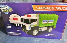 Toy Garbage Truck Battery Operated Trash Truck Lights and Sounds 12  NIB