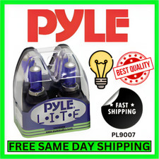 Bright Car Headlight Replacement Set Pair Super Beam Halogen Bulbs Blue Low 9007