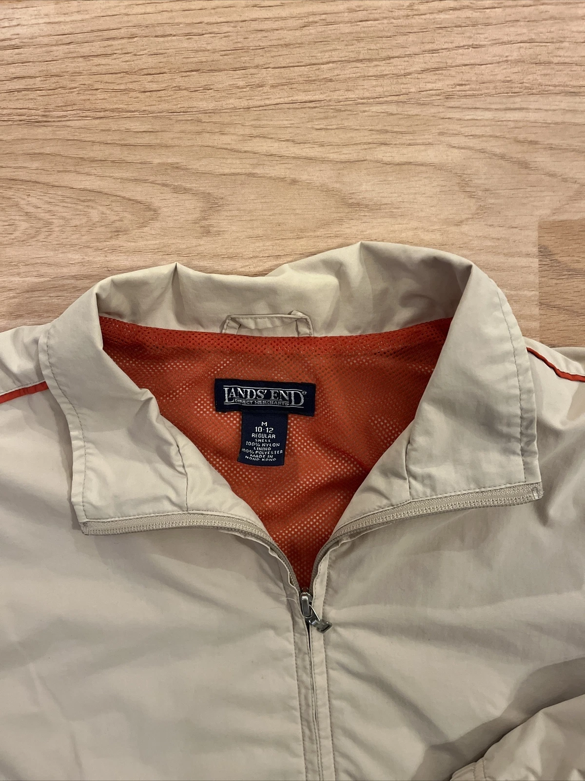Chaqueta Cortavientos Para Hombre Land's End Talla M Abrigo Ligero Caqui image 5