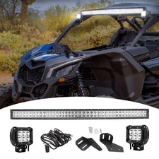 Roof Flat 42" LED Light Bar Light Pods Mounting Wire Kit Fits Can-Am Maverick X3