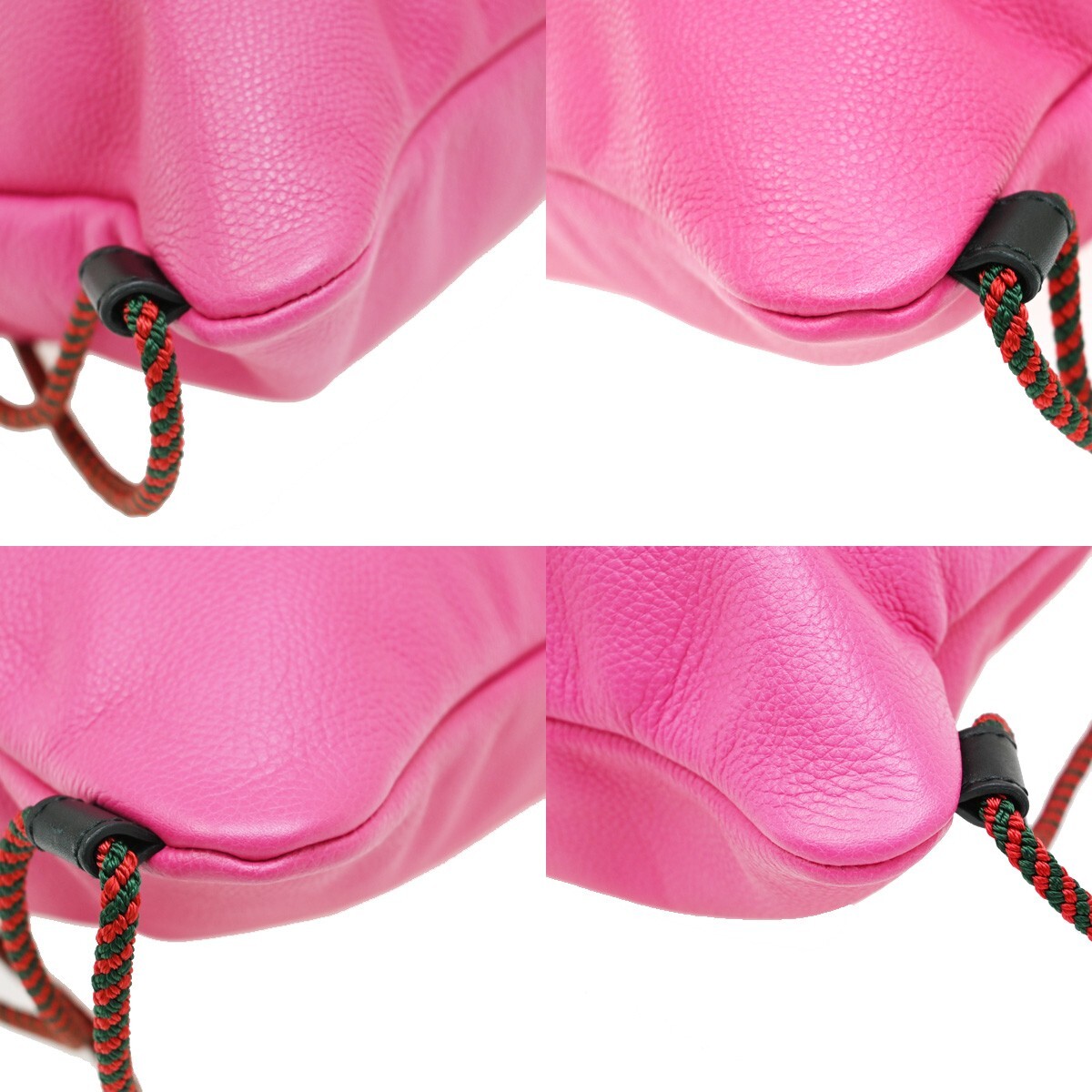 Gucci Logo Drawstring Backpack Printed Leather Pi… - image 9