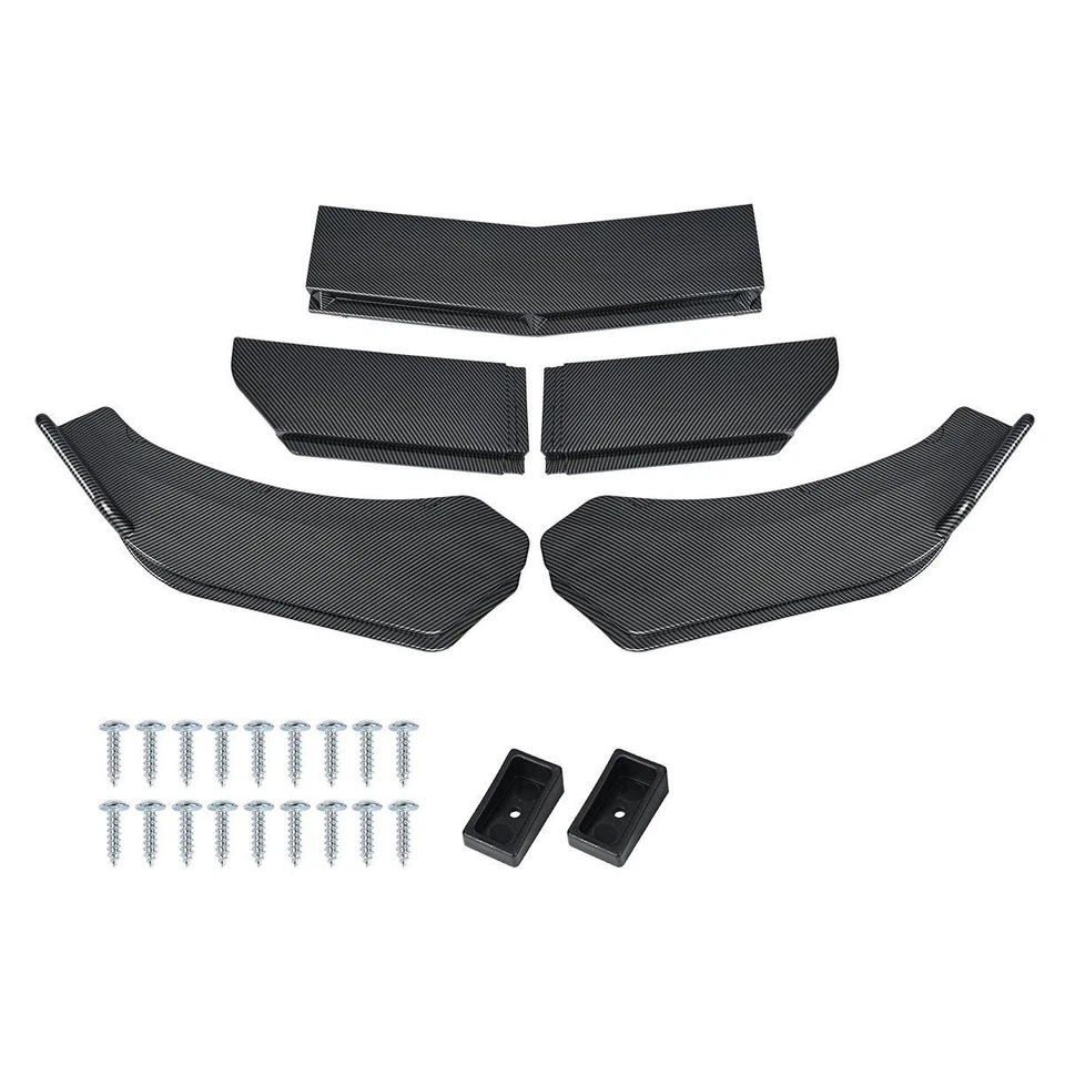 For Benz W204 W205 W212 W213 Front Bumper Lip Spoiler Splitter Carbon Fiber Look Foto 3 de 4