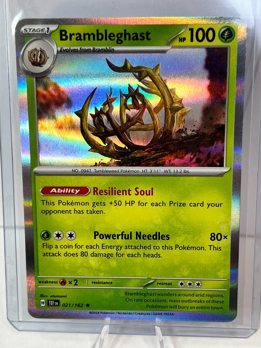 brambleghast pokemon card Pokemon TCG - BRAMBLEGHAST 021/162 - Temporal Forces Holo RARE