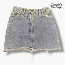 Union Bay Women's Denim Jean Mini Skirt Size 3 Raw Hem 90s y2k Grunge as is