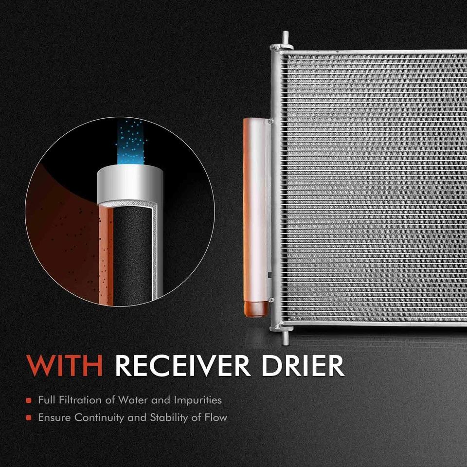 Kit de radiador y condensador de CA nuevo de 2 piezas para Acura RL 2005 2006 2007 2008 V6 3,5 L Foto 3 de 4