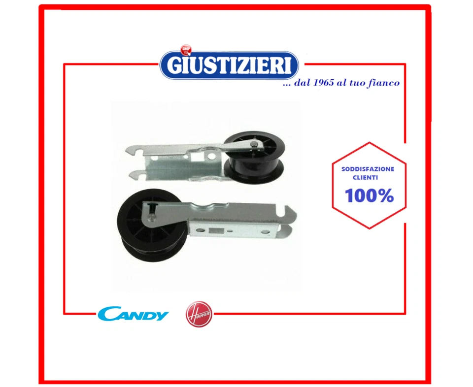 06017597 PULEGGIA TENSIONATORE TENDICINGHIA ASCIUGATRICE CANDY ORIGINALE 2 PEZZI
