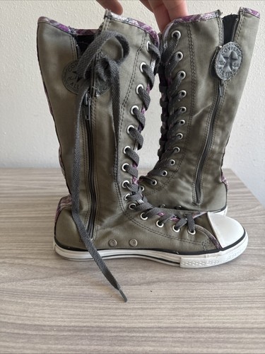 Converse 628083F Sneakers alte junior taglia 3,5 scarpe a scacchi verdi - Foto 7 di 9