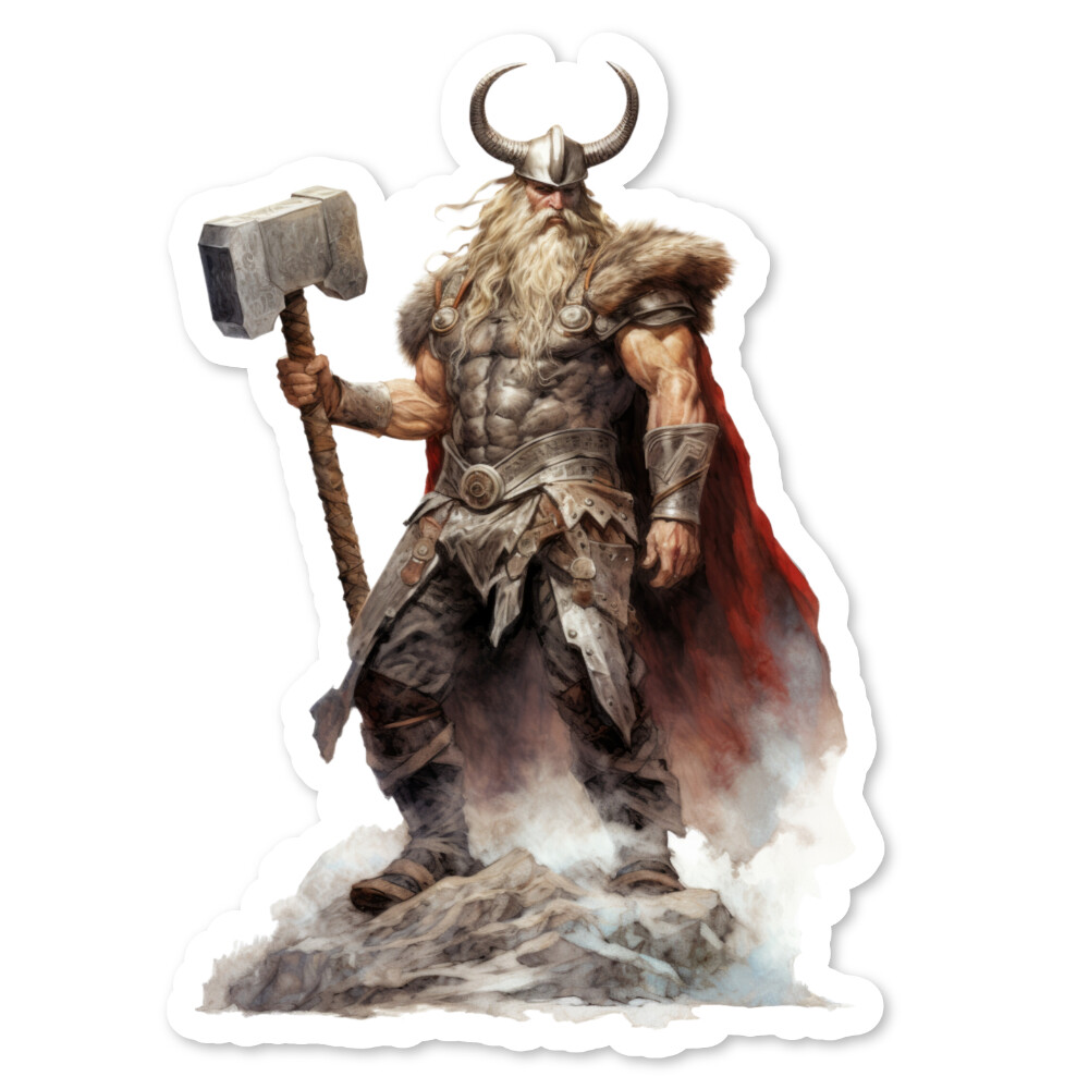 Thor Vinyl Sticker, Scrapbooking, Laptop, Water Bottle, Coll