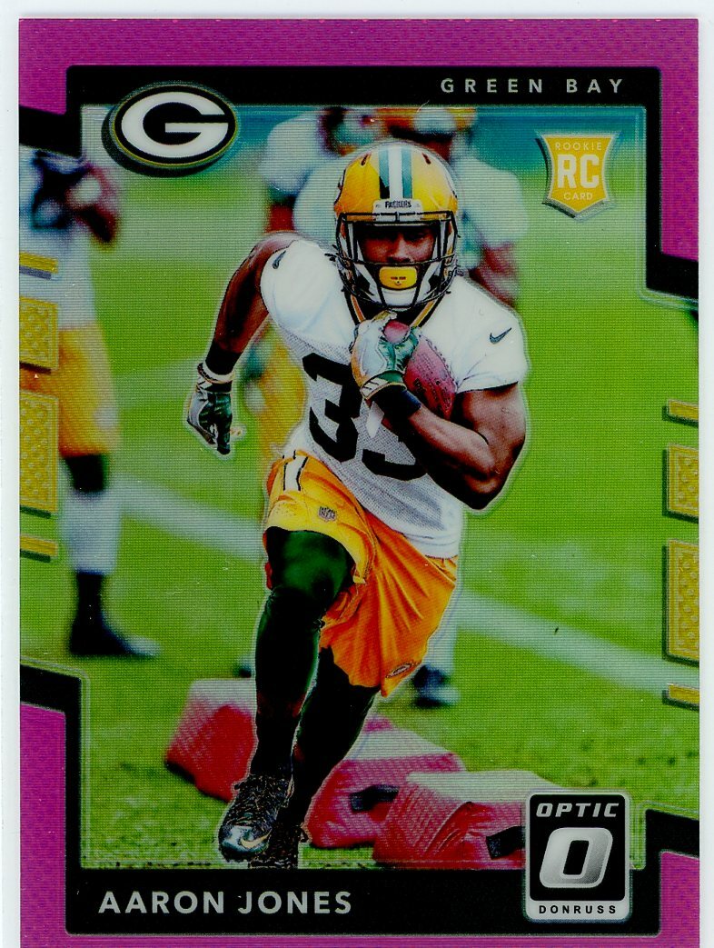 Aaron Jones 2017 Panini Donruss Optic Pink Prizm #135 RC Rookie Card