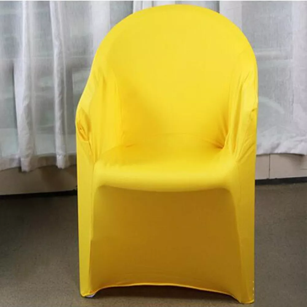 Yellow Spandex Banquet Chair Cover Stretch Chair Covers 