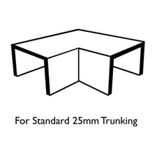 White Electrical Cable Trunking PVC Wire Conduit Plastic Cover - Mini Trunk -1 M