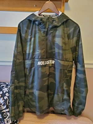 Mens Hollister Camo Windbreaker Jacket 