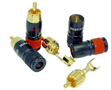 DH Labs Silver Sonic RCA-650 Audiophile Quality RCA Connectors Set of 4 DIY
