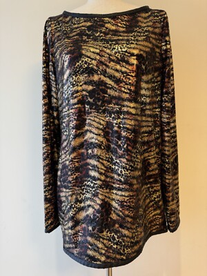 Philip Plein Women s Payetts Evening Shirt Long Sleeve Size L Need Repair