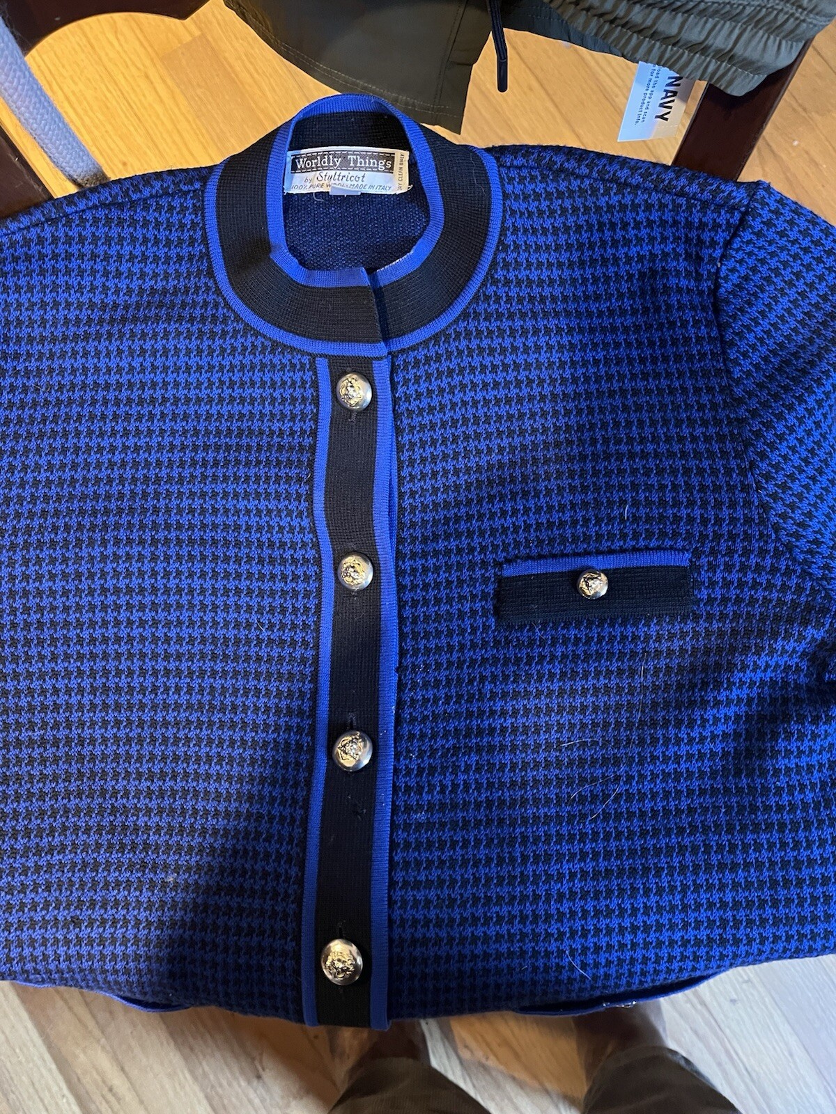 Worldly Things Vintage Wool Classic Cardigan Jack… - image 1