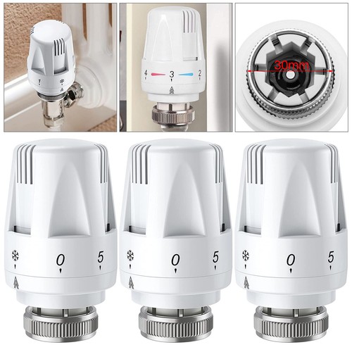 3X Thermostat Head TRV Radiator Thermostatic Heater Control Head