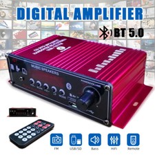 400W Digital Power Amplifier Bluetooth Stereo HiFi Audio 2CH USB SD FM Car Home