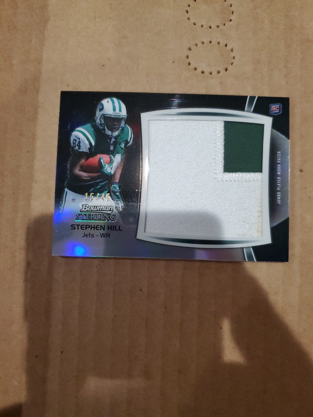 2012 TOPPS STERLING STEPHEN HILL JETS ROOKIE JERSEY REFRACTOR SERIAL /45 !!!