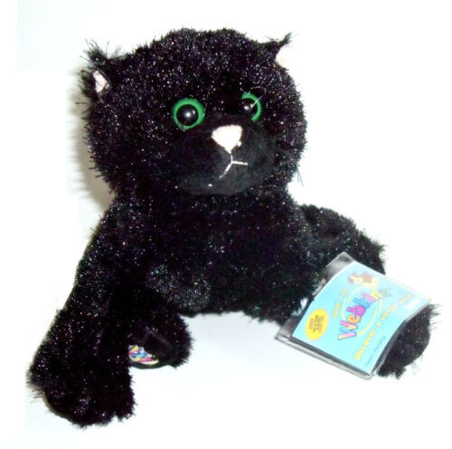 Webkinz Black Cat Plush HM135 Kitten Ganz SEALED CODE Stuffed