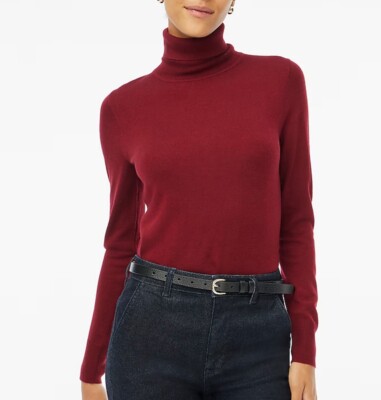Sweater Women XS Merino Wool Blend Turtleneck NEW