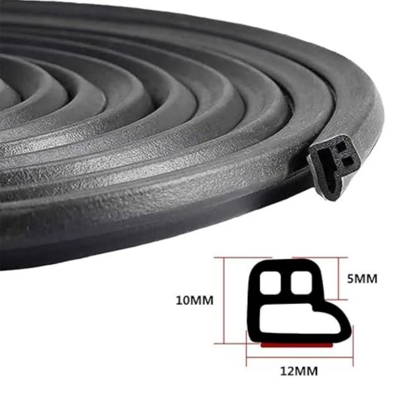 Tira de sellado de goma para puerta de automóvil de 32,8 pies doble capa moldura de eliminación de clima automotriz Foto 3 de 4