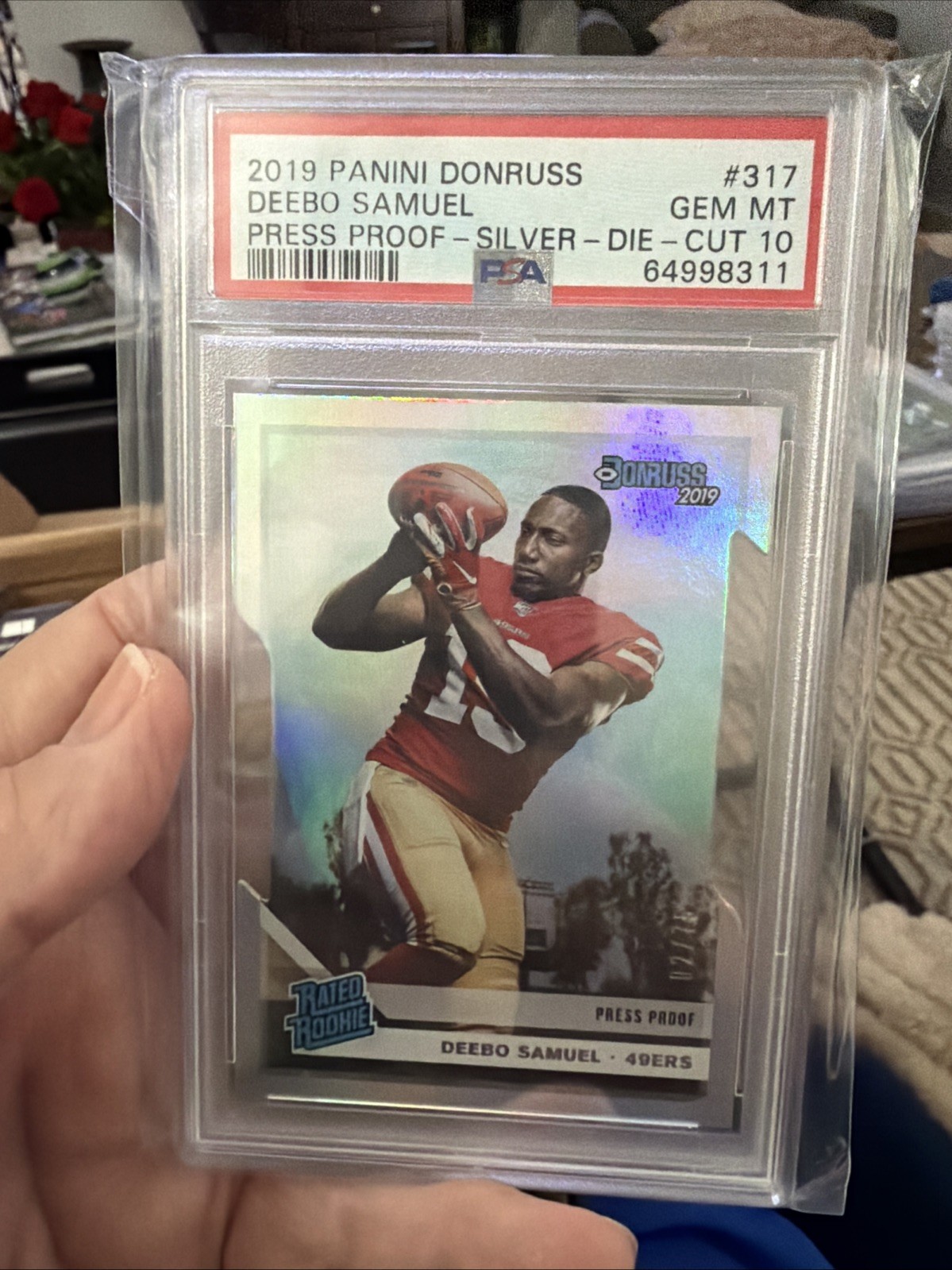 Deebo Samuel Panini Donruss #317 Press Proof Silver Die Cut