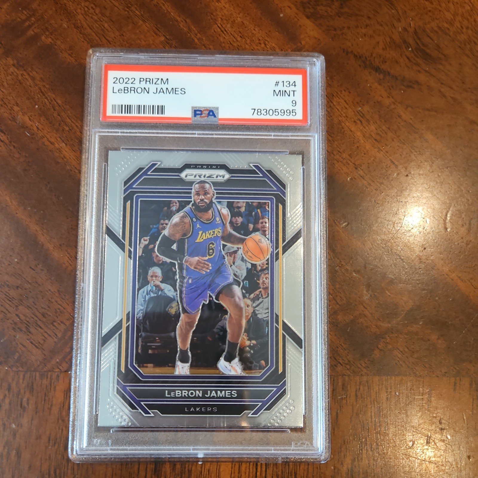 2022 Panini Prizm LeBron James #134 PSA 9 MINT Los Angeles Lakers