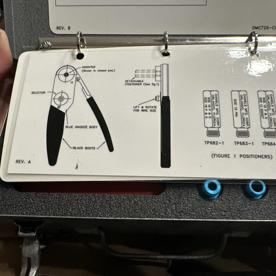 Crimpadora ajustable Daniels herramienta aviación DMC USA M300-25A Foto 3 de 4