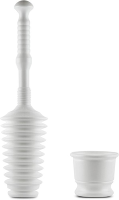 #ad MP500 B4 Heavy Duty Bathroom Toilet Plunger Kit with Short Bucket Valve White $16.98