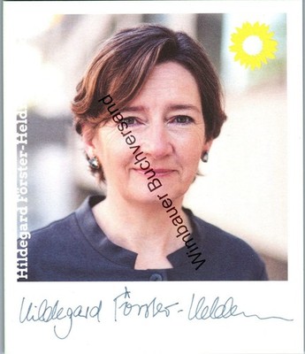 Original Autogramm Hildegard Förster-Heldmann MdL Grüne /// Autogramm Autograph