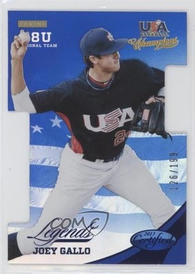 2013 Panini USA Baseball Champions Mirror Blue 126/199 Joey Gallo #21 07rd