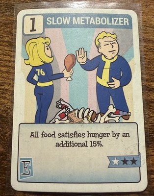 Fallout Trading Card Series 2 Dynamite (2019) Perk PC-18  Slow Metabolizer 