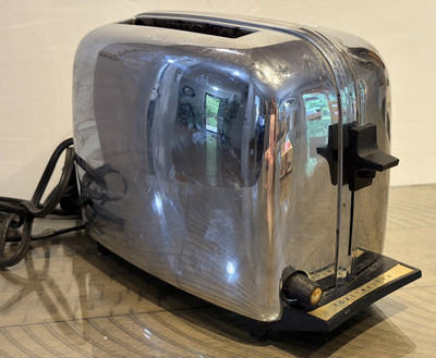 VTG Toastmaster Pop-Up Toaster Chrome 2 Slice MCM Retro Tested Works
