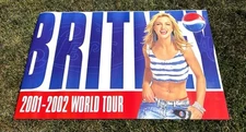 Britney Spears Vtg Pepsi 2001-2002 World Tour Promotional Poster (35"x21") NOS