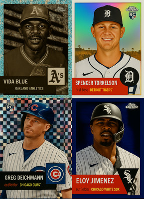2022 Topps Chrome Platinum Anniversary Parallels Refractor Prism Blue Diamond RC