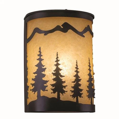 Yosemite 1-Light Wall Sconce in Rustic and Flush Style 11 Inch Tall and 8 Inches - Picture 1 of 5