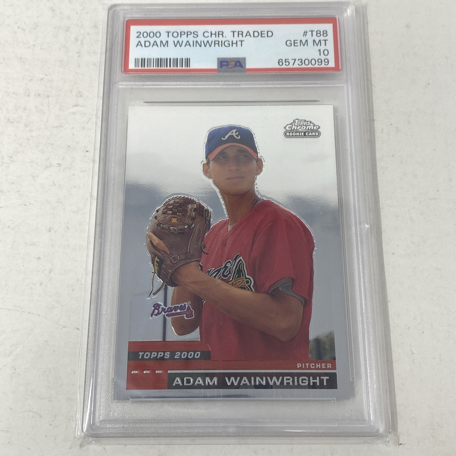 2000 TOPPS CHROME TRADED #T88 ADAM WAINWRIGHT ROOKIE CARD GRADED PSA 10 GEM MINT