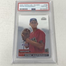 2000 TOPPS CHROME TRADED #T88 ADAM WAINWRIGHT ROOKIE CARD GRADED PSA 10 GEM MINT
